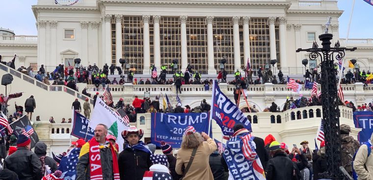 Washington, DC - January, 6 2021: Trump supporters rioting at the US Capitol. Sebastian Portillo / Shutterstock.com Shutterstock ID 1888654336