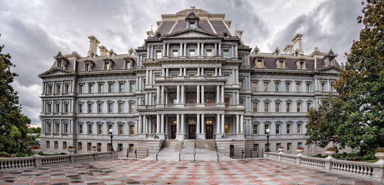 Shutterstock Royalty-free stock photo ID: 455339206  Eisenhower executive office building in Washington DC near white house  By Andrea Izzotti