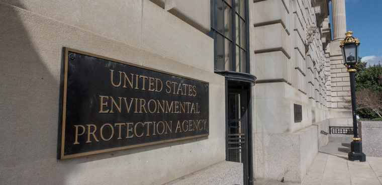 Editorial credit: bakdc / Shutterstock.com Royalty-free stock photo ID: 613021361 WASHINGTON, DC - APRIL 2017: EPA headquarters sign at entrance on Constitution Ave. US Environmental Protections Agency,