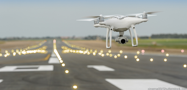 drone at airport (Shutterstock.com)