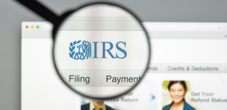 SHUTTERSTOCK ID: 696480235 BY Casimiro PT  IRS website homepage. It is the revenue service of the United States federal government. Irs logo visible.