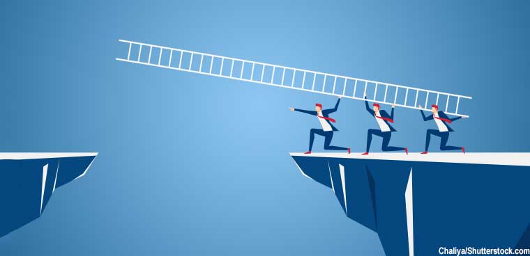 bridging a gap (Chaliya/Shutterstock.com)