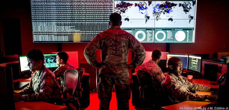 cyber specialists (Air Force photo by J.M. Eddins Jr.)