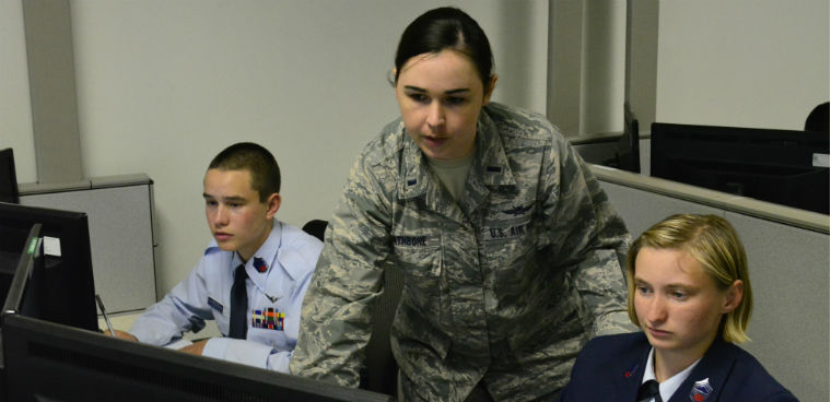 Civil Air Patrol cadets recieve cyber defense training at Joint Base San Antonio-Lackland, Texas