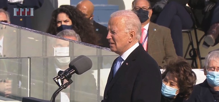 President Joe Biden delivers inaugural address Jan. 20, 2021, Washington D.C.