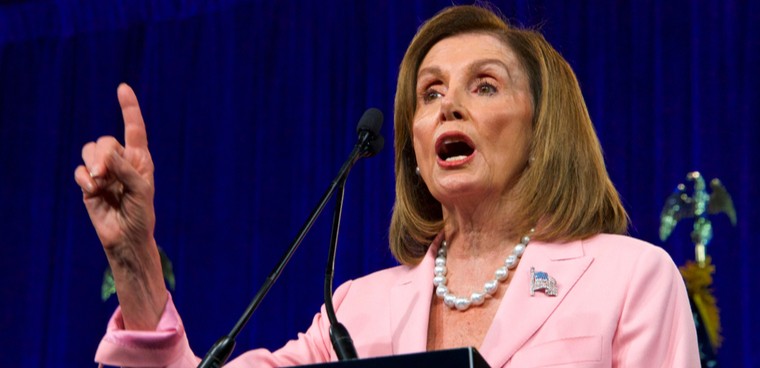 August 23, 2019: Speaker of the House, Nancy Pelosi, speaking at the Democratic National Convention Summer Meeting in San Francisco, California Editorial credit: Sheila Fitzgerald / Shutterstock.com