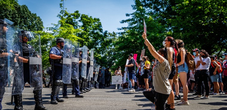 Protesters gathered near the White House. June 3, 2020. Photo credit bgrocker/shutterstock