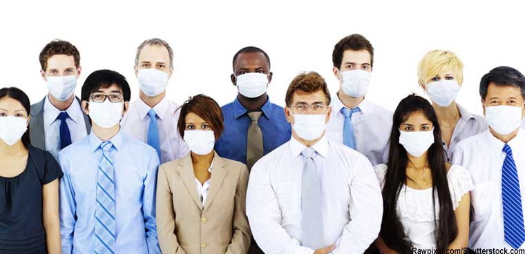 office workers in masks (Rawpixel.com/Shutterstock.com)
