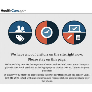 HealthCare.gov screen shot from October 2013