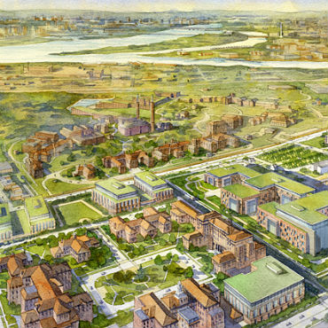 Artist's rendering of DHS complex on the St. Elizabeth's Campus