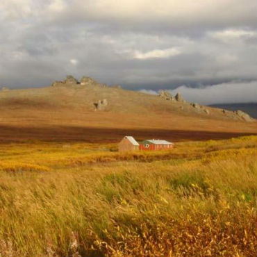 A remote cabin at the Bering Land Bridge National Preserve