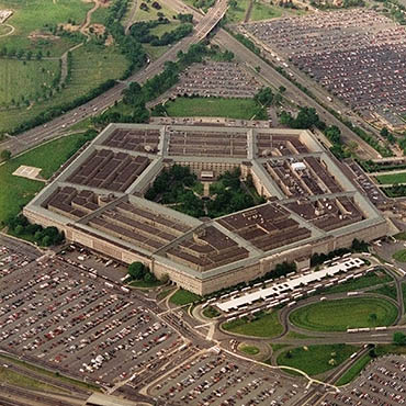 Shutterstock image (by Everett Historical): aerial of the Pentagon.