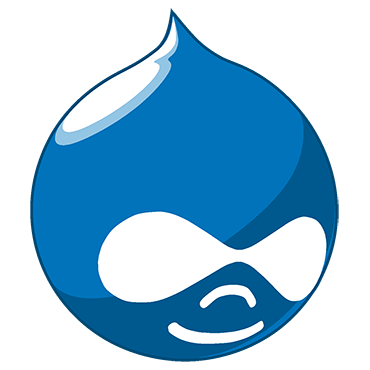 The official logo of Drupal.