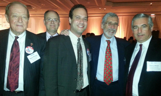 Commerce CIOs: Reed Phillips, Roger Baker, Simon Syzkman, Alan Balutis and Barry West at the December 2013 Deltek holiday party.