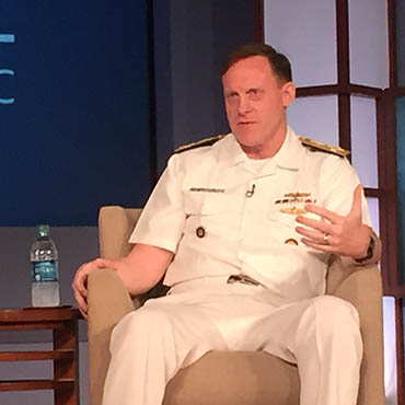 Admiral Michael Rogers speaking at George Washington University on May 11, 2015.