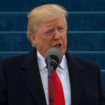 President Donald J. Trump delivers his inaugural address