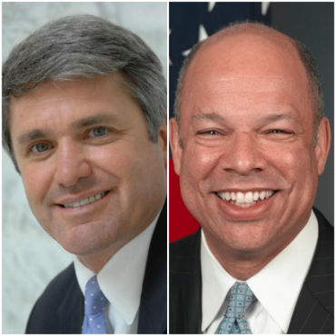 Rep. Michael McCaul (R-Texas), chairman of the House Homeland Security Committee and Jeh Johnson, secretary of the Department of Homeland Security