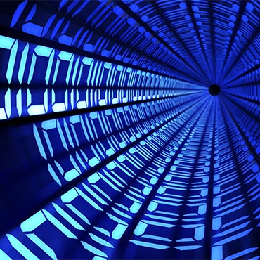 Shutterstock image: binary tunnel of data.