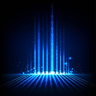 Shutterstock image: blue data streams.