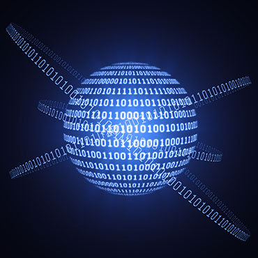 Shutterstock image: global data concept art rendered in binary.