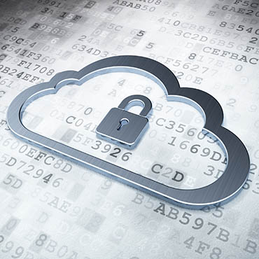 Shutterstock image (by Maksim Kabakou): cloud computing concept, security.