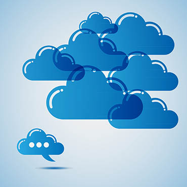 Shutterstock image (by Jozsef Bagota): Blue cloud speech bubbles
