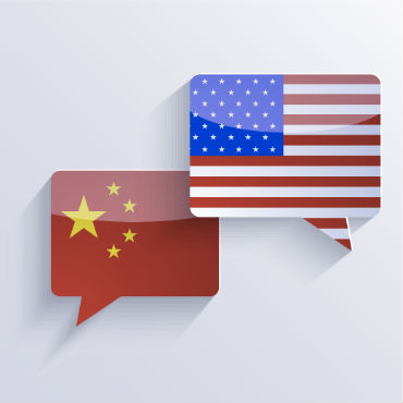 U.S.-China conversation.  Shutterstock image.