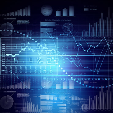 Shutterstock image: data analytics concept, blue.