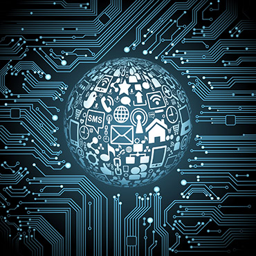 Shutterstock image: sphere of cyber connection.