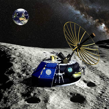 Artist's Rendering of the Moon Express MX-1 lunar lander (Image: Moon Express)