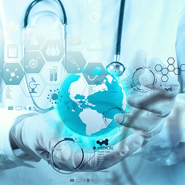 Shutterstock image: digital, global health.