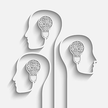 Shutterstock image (by Your Design): Human head creating a new idea.