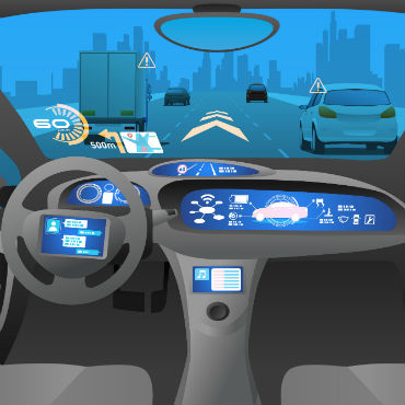self-driving car. shutterstock image