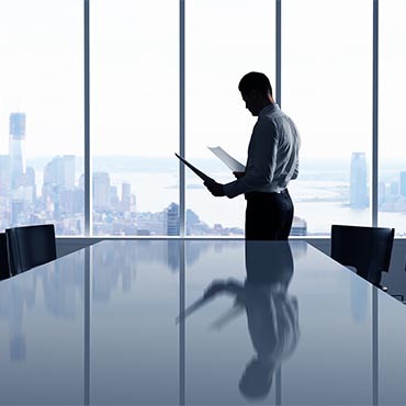 Shutterstock image: executive board room.