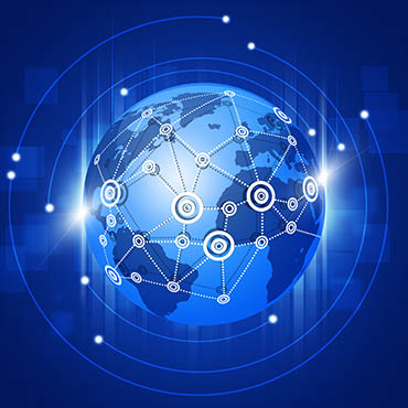 Shutterstock image: a global system of information relays.