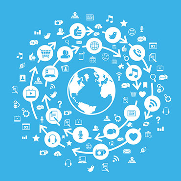 Shutterstock image: global information exchange.